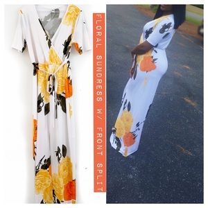 Shortsleeved Floral Maxi Sundress